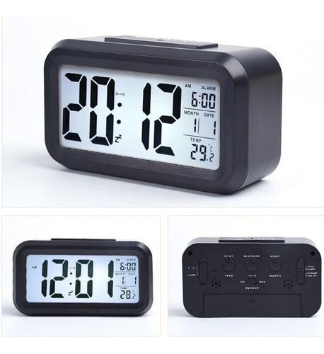 Reloj Despertador Pantalla Led Fecha Temperatura Alarma Colo