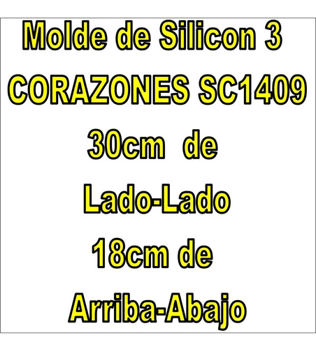 Molde Silicon Ponque 6 Corazones Vela Arcilla Sc1409