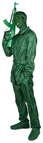 Hombres S Toy Soldier Costume Classic Kids Toy Green Ha...