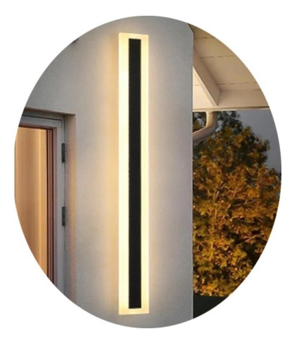 Luz Foco Aplique Para Pared Led Exterior Blanco Calido 80cm