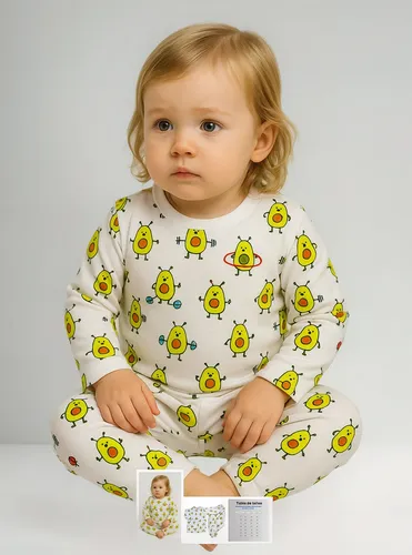 Conjunto Pijama Bebe Estampado 100% Algodón Soft