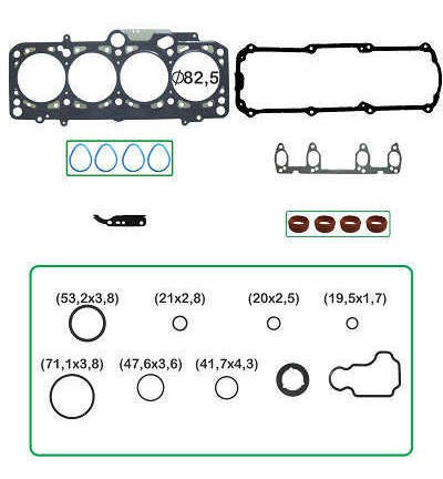 Jogo Junta Superior Motor Seat Ibiza 1.6 8v 100cv Gasolina