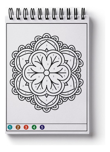 Livro De Colorir Mandalas Com Cores Guiadas Por Números Cores Guiadas