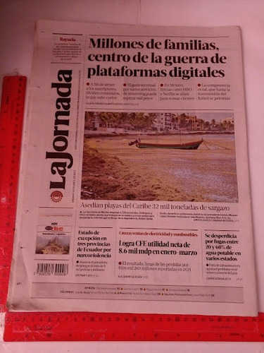 Revista Periodico La Jornada No 13569 Sab 30 De Abril 2022 (Usado)
