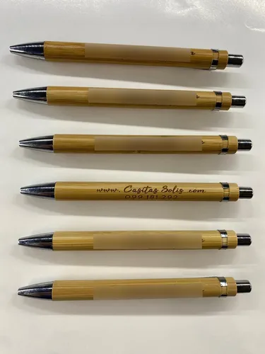 100 Lapiceras Grabado Láser Personalizado Incluido