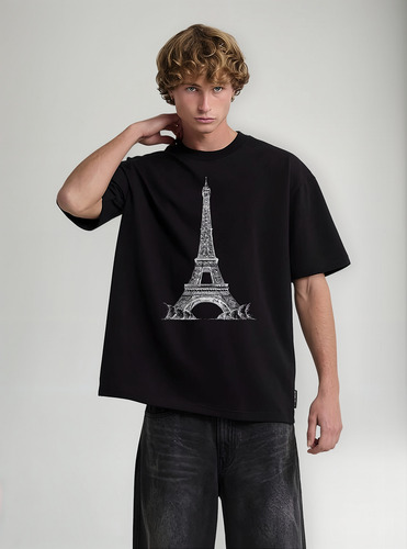 Polera De Algodon Torre Eiffel Paris Francia Europa Arte