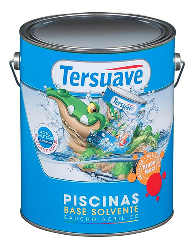 Pintura Pileta Piscina Caucho Clorado Tersuave X 20 Lt