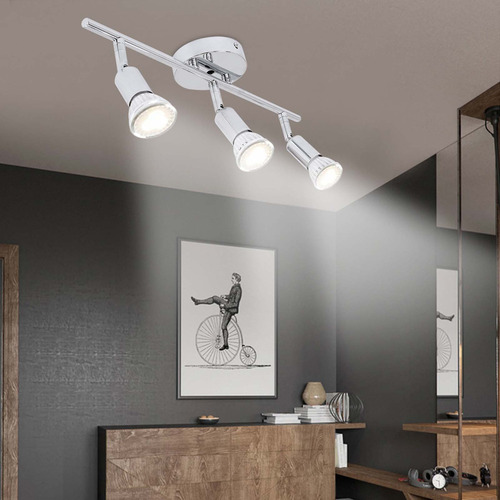 Refletor De Teto J 3 Light Chrome Steel Gu10 Spotbar Ow5j