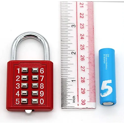Candado De Seguridad Con Combinación De Botones, Caja De Her