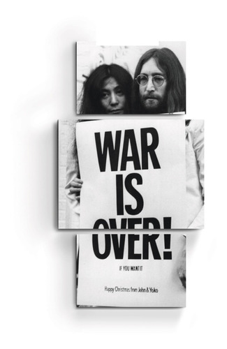Cuadro Triptico John Lennon War Is Over The Beatles Pop Rock