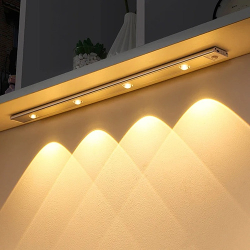 Luminária Led 3 Cores 50cm Com Sensor Recarregável Usb