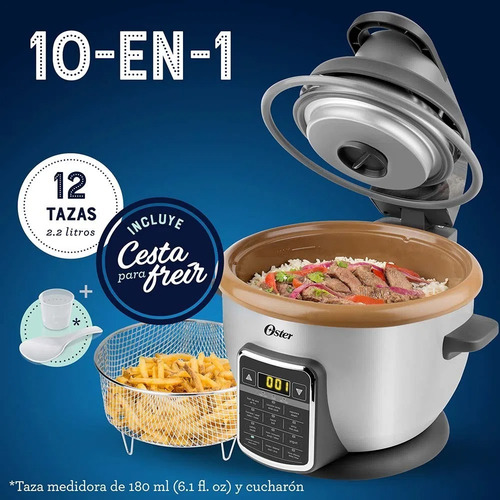Arrocera 10 En 1 Oster Ckstrcaf22053 Con Freidora De Aire