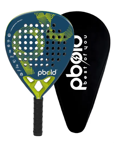 Raqueta Pala Padel Profesional Pbold Superficie De Fibra De Carbono Eva Ultra Light 38mm Grip Tennis Raqueta & Estuche De Transporte Deporte Premium Pro Pure Aero Flex