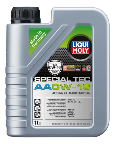 Liqui Moly Special Tec Aa 0w-16 Óleo Para Carro Híbrido 1l