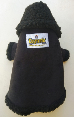 Imagen 2 de 10 de Chamarra Invierno Con Borrega Talla 5 Negra Ropa Para Perros