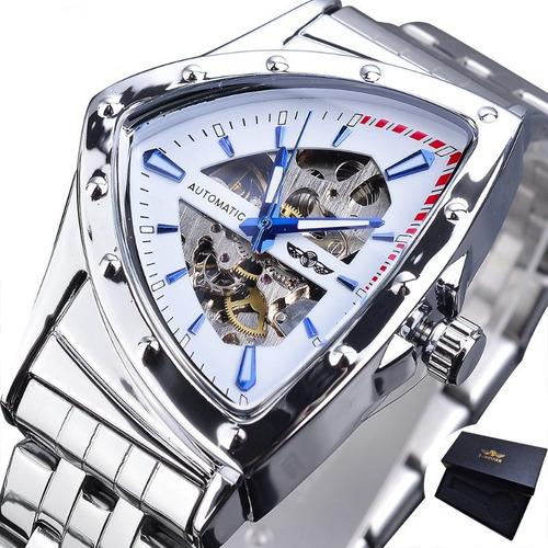 Reloj Winner S1225 De Acero Inoxidable Con Forma De Triángul