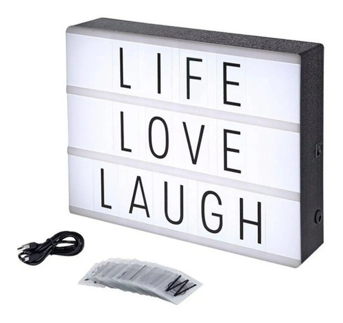 Cartel Luminoso Usb Cinema Ligjt Box Mini Pilas