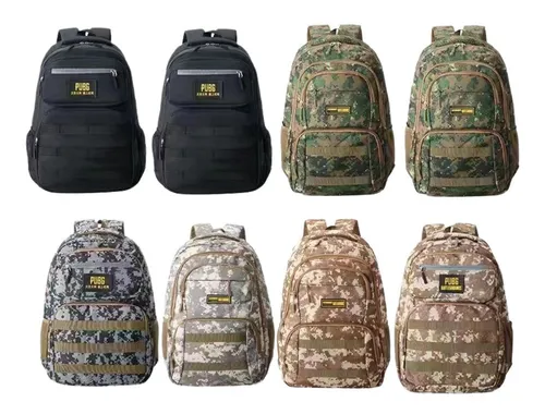 Mochila Camuflaje Mayoreo* Pack 8 Pzas Escolar Exterior Viajes Al Aire  Libre Multifuncional M A Y O R E O