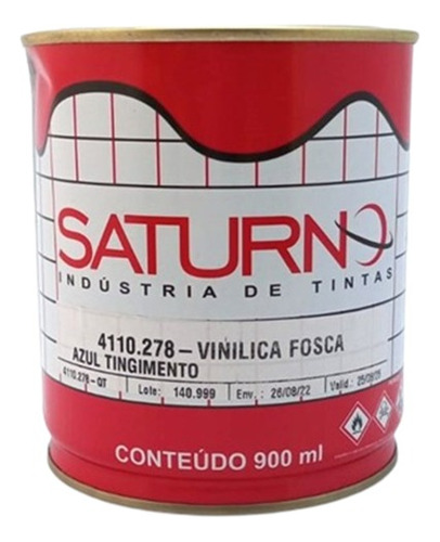 Tinta Vinílica Fosca Azul Tingimento 900ml Saturno 4110.278