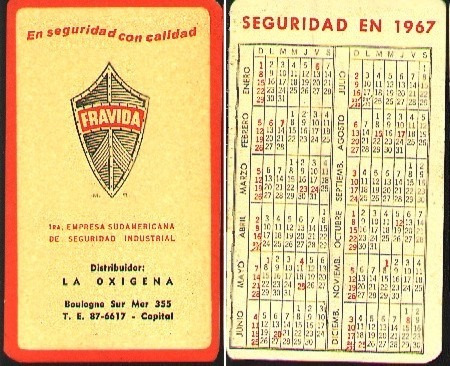 * Calendario De Bolsillo - 1984 - Mutual De La Oxigena