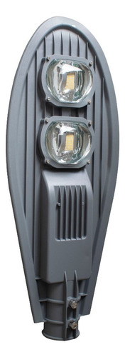 Lampara Suburbana 100w Alumbrado Público C/ Fotocelda Cálida Color Gris oscuro