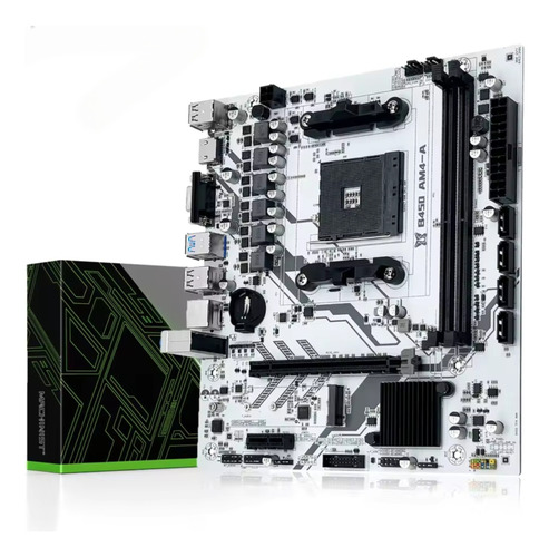 Placa Mãe Machinist B450 Am4 Branco