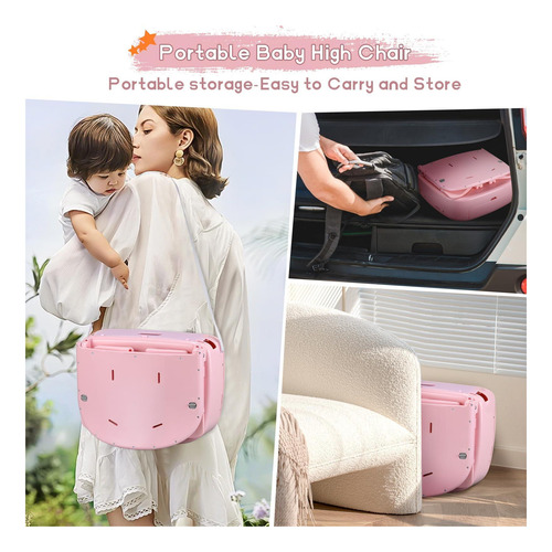 4 En 1 Silla Alta De Bebé Portátil, Silla Alta Convertible Y