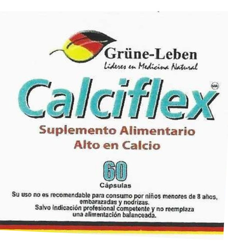 Calciflex Suplemento 60 Cápsulas En Frasco Grune Leben