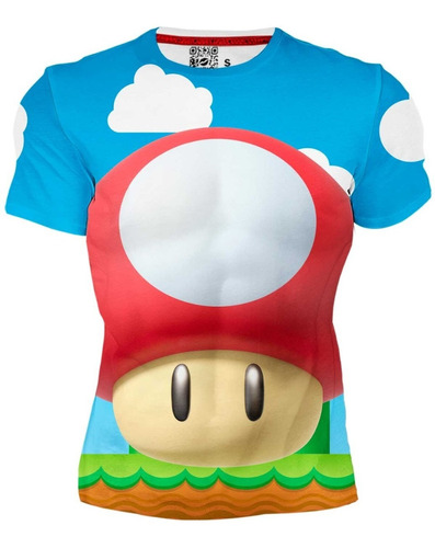 Playera Full Print  Traje Disfraz Caricatura Goomba Hongo