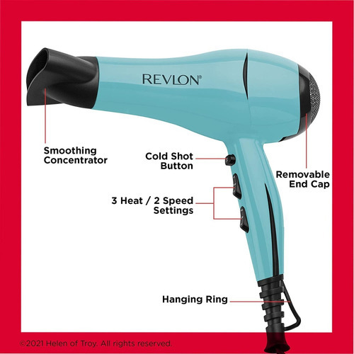 Secador De Cabello Profesional Revlon 1875w Refuerzo Volumen Color Verde