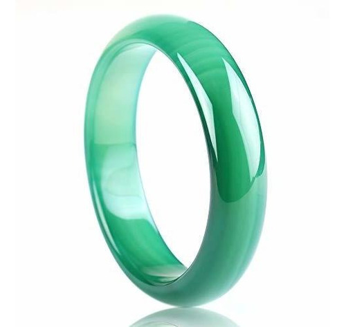 Brazalete - Natural Green Agate Jade Bangle Bracelet For Wom