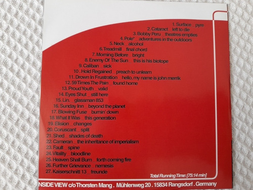 Cd Inside View 4 (fanzine Comp.) Metal Emo Hard Core (Usado)