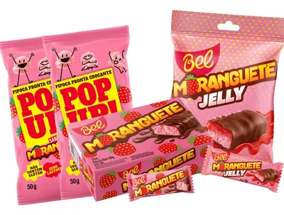 Kit Moranguete Vibes 2 Pipocas + 2 Caixas Bombom + 1 Jelly