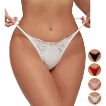 Comprar Tanga De Encaje Sexy Calzones De Mujer Bragas Bikini 4 Pcs