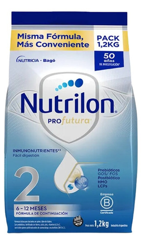 2un Nutrilon Profutura 2 Bolsa 1.2kg Leche De Formula En Pvo