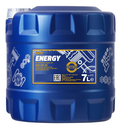 Aceite Motor 5w30 Sintetico 7 Litros  Energy Premium Mannol