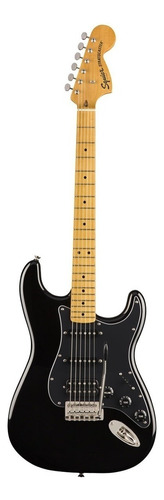 Guitarra eléctrica Squier by Fender Classic Vibe '70s Stratocaster HSS de álamo black brillante con diapasón de arce
