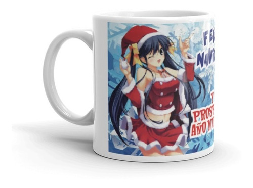 Mug Navidad Personalizado Chica Anime