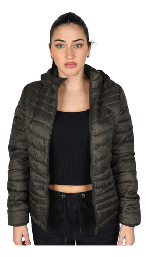 Campera Mujer Interior Piel Capucha Desmontable Oldtown Polo