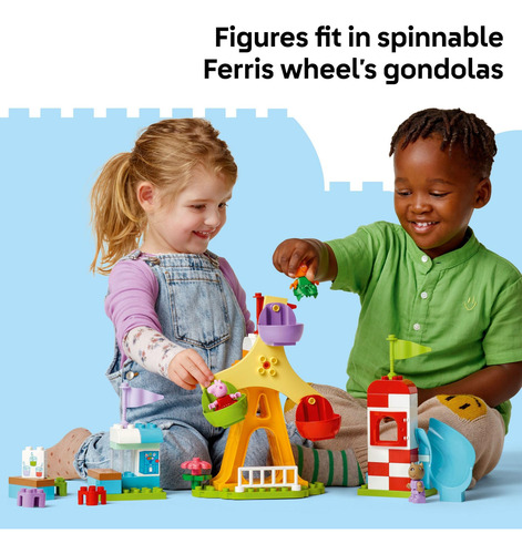Parque De Atracciones Toy Lego Duplo Peppa Pig Con 3 Figuras