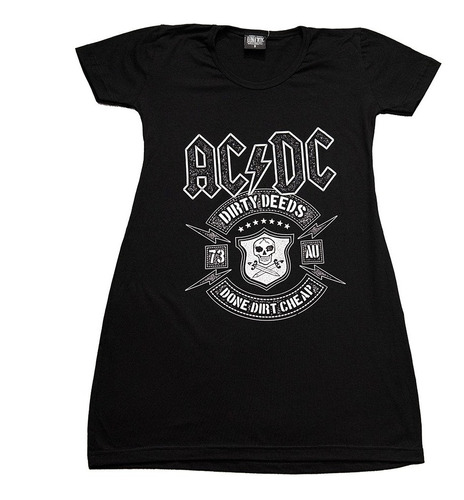 Ac Dc - Dirty Deeds - Vestido Playero