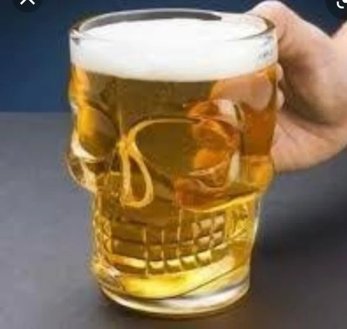 6 Tarro Cervecero Calavera  Vidrio 500 Ml 