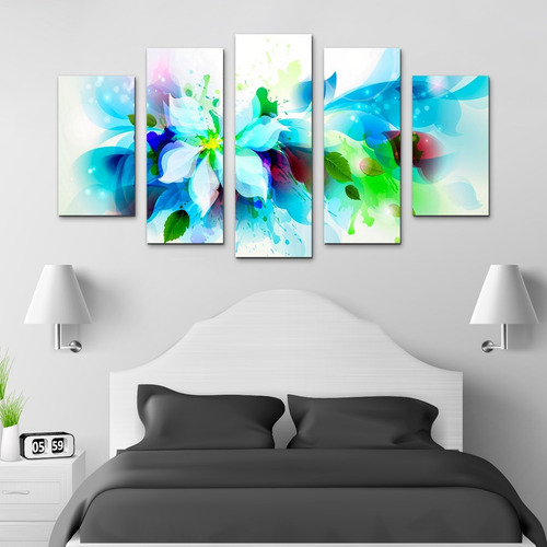 Cuadro Minimalista Moderno Para Sala Recamara Flor Amarilla