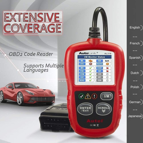 Imagen 2 de 6 de Escaner De Codigo Autel Autolink Rojo Y Negro