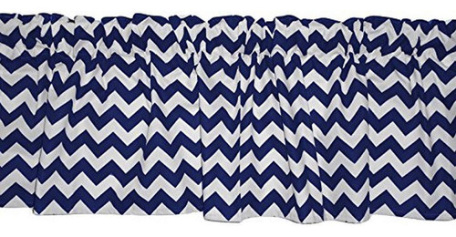 Baby Doll Bedding Chevron - Cenefa Para Ventana, Color Azul 