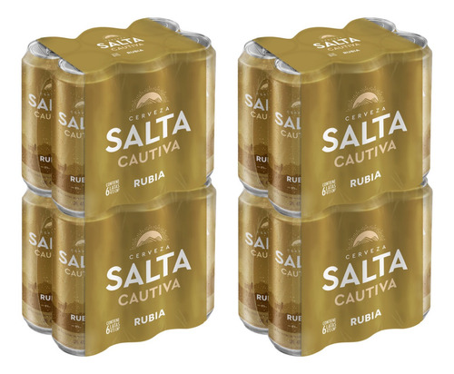 Imagen 2 de 9 de Cerveza Salta Cautiva Rubia Lata 473ml Pack X24 Oferta