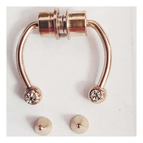 Anillo De Nariz Falsa Con Imán De Acero Inoxidable Dorado, A