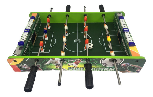 Futbolin De Madera Juego De Mesa 50cm Largo Diseño Verde