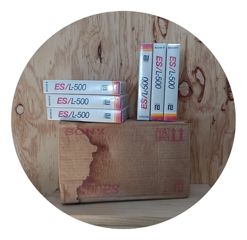 Cassette De Video Beta Max Sony Es/l-500 Vintage Caja 6 Pzs (Usado)