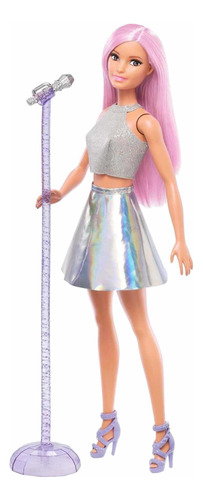 Muñeca Barbie Pop Star Fashion Con Cabellos Rosa